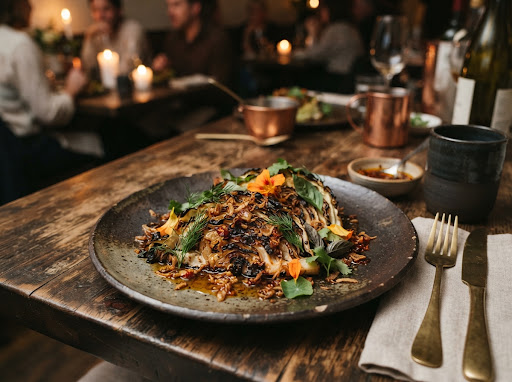 Charred Cabbage with Shrimp Oil