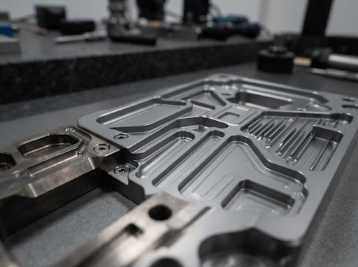 Precision milled aluminum component with complex surfaces