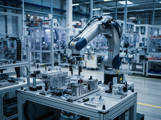 Robotics assembly station and component integration